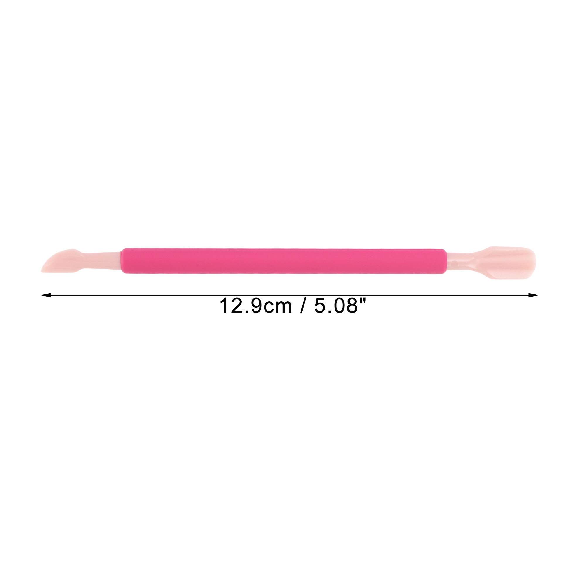 Unique Bargains Multi-function Anti-slip Cuticle Pusher 5.08" Rose Red Green Purple 3pcs