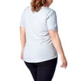 thumbnail image 2 of Rainbeau Curves Nancy Tee Women's Plus Activewear Crew Neck, Grey, 2 of 5