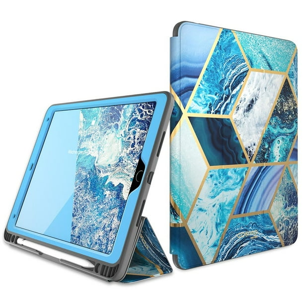 Ipad Air 3 Case 10 5 19 3rd Generation Ipad Pro 10 5 Case 17 Built In Screen Protector I Blason Cosmo Trifold Stand Protective Case Cover With Pencil Holder And Auto Sleep Wake Blue Walmart Com