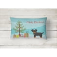 thumbnail image 2 of Carolines Treasures CK3856PW1216 Morkie Christmas Tree Canvas Fabric Decorative Pillow, 12H x16W, multicolor, 2 of 4