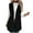 Black, variant on Women Fleece Vest Short Sleeveless Jacket Winter Warm Coats Outwear Comfy Soft Waistcoat Red XL(XL)