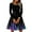 Dark Purple, variant on Christmas Dresses for Women Women's Casual Fashion Round Neck Long Sleeve Christmas Printed Party Vintage Long Dresses for Holiday Gathering,Black,L