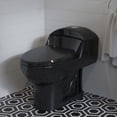 thumbnail image 2 of Chateau One-Piece Elongated Toilet Dual-Flush in Glossy Black 1.1/1.6 gpf, 2 of 14