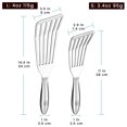 thumbnail image 3 of Fish Spatula Stainless Steel Combo, 1 Large Fish Turner Spatula + 1 Small Griddle Spatula, Metal Spatula for Kitchen Use, Slotted Spatulas, Frying Spatula with, 3 of 10