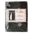 thumbnail image 3 of Luxury Jacquard Curtain Panel with Attached Waterfall Valance, 54 by 84-Inch ALEXA Black (2-Panels), 3 of 4
