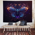 thumbnail image 2 of Tapiz de pared con diseño de mariposas, microtela, 150 x 130 cm, estética ambiental, 2 of 2