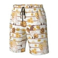 thumbnail image 6 of Uemuo Cute Bee Gnome2 Pattern Men's Swim Trunks Hawaiian Beach Bathing Suit Swimsuits Beach Quick-Dry Shorts with Pockets-, 6 of 9