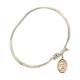 thumbnail image 2 of 5 3/4 inch Oval Eye Hook Bangle Bracelet w/ St. Teresa of Calcutta in Gold-Filled, 2 of 3