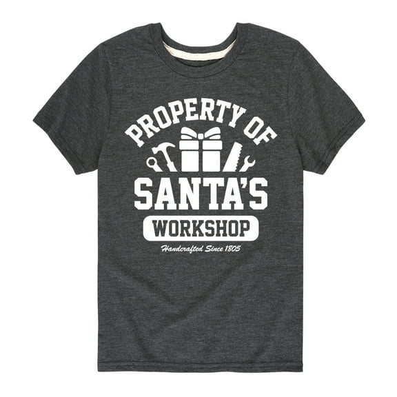 Instant Message - Property Of Santas Workshop Christmas - Toddler & Youth Short Sleeve Graphic T-Shirt
