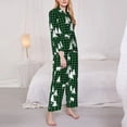 thumbnail image 2 of Bingfone Womens Pajama Sets Christmas tree green plaid Print,Long Sleeve Loungewear Pajamas Set-, 2 of 8