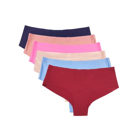 

GaaiKei 6 Pack Women Seamless Thongs No Show Panties Low Rise Stretch Breathable Bikini Underwear