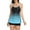 Blue, variant on Womens Swim Dress Tankini Solid Color Swimwear Two-Piece Slim Swimsuit Bikini Straped Swimsuits with Boyshort Beach Bathing Suit Blue