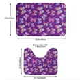 thumbnail image 3 of Yiaed Bright Butterflies Print Bathroom Mat Set 2 Pieces Mat Anti-Skid Pad Ultra Soft and Absorbent Bathroom Bath Mat Contour Bath Rugs for Toilet Base, 3 of 6