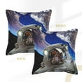 thumbnail image 3 of Bingfone Decorative Pillow Covers 16"X16" Astronaut In Outer Space Couch Pillow Cases Modern Farmhouse Covers For Couch Sofa Bed, 3 of 9