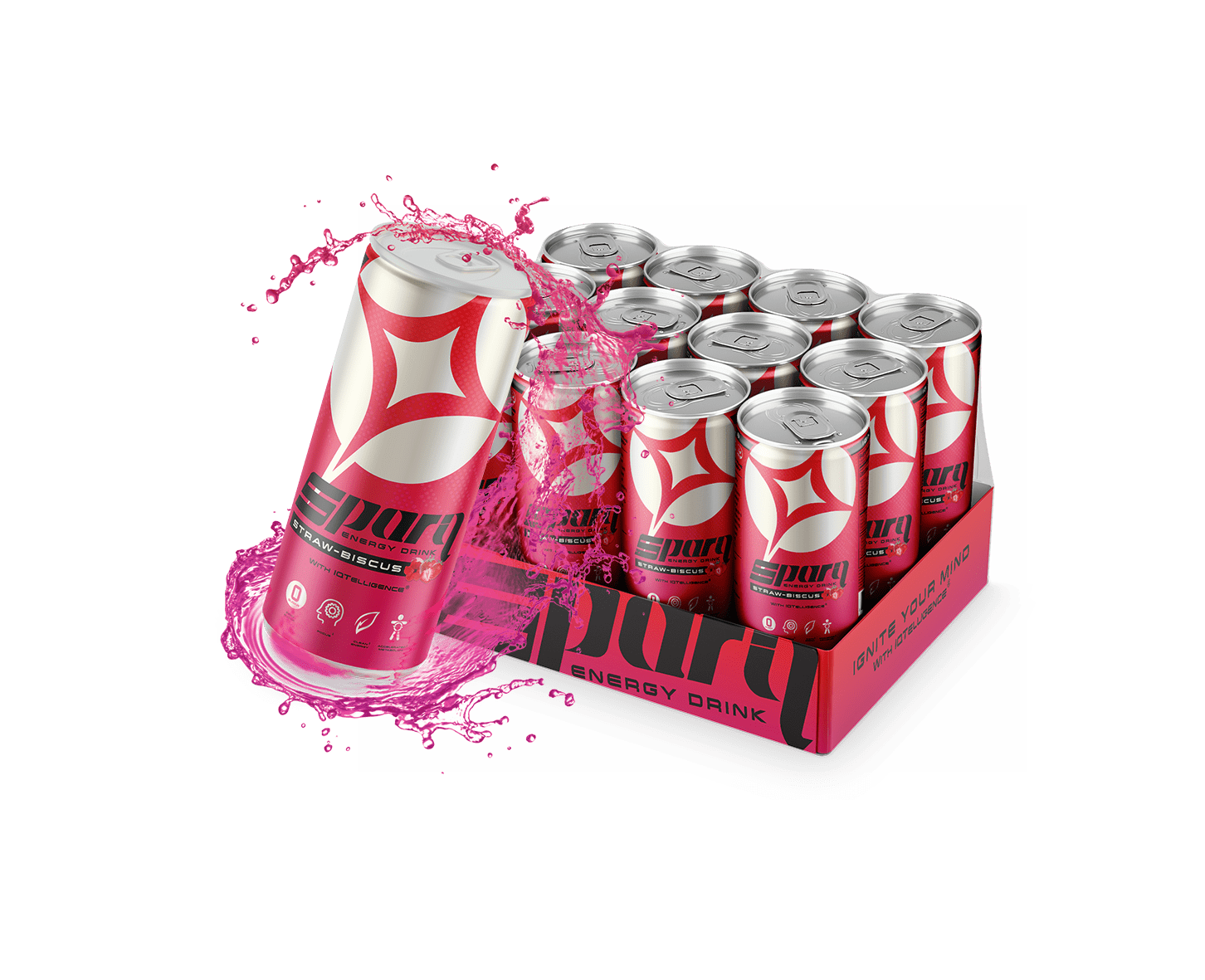 SPARQ Energy Drink Strawberry Hibiscus (Pack of 12)