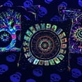 thumbnail image 2 of M Buder Tapiz Fluorescente Vertical para Decoración de Fiestas y Hogar, Patrón de Sol y Estrellas, Tela de Fondo Brillante, Incluye Clavos y Clips, 130 cm x 150 cm, 2 of 9