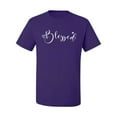thumbnail image 2 of Blessed Inspirational Quote Heart Love Inspirational/Christian Men's Graphic T-Shirt, Purple, 2XL, 2 of 3