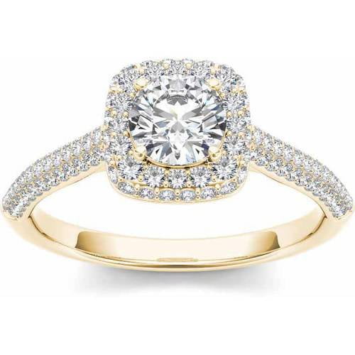 Imperial 1-1 2 Carat T.W. Diamond Double Halo 14kt Yellow Gold Engagement Ring by Imperial Jewels