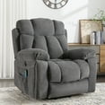 thumbnail image 4 of Bonzy Home Oversized Power Lift Recliner — Electric Lift Chair with Massage & Lumbar Heat, USB Port, Cup Holders & Side Pockets, Gray, 4 of 9
