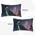 thumbnail image 2 of Lsque Night Sky Wolf Pattern Pillow Case – Soft & Cozy Throw Pillow Cover, Hypoallergenic Cushion Case for Sleeping Women with Envelope Closure-14"x20", 2 of 6