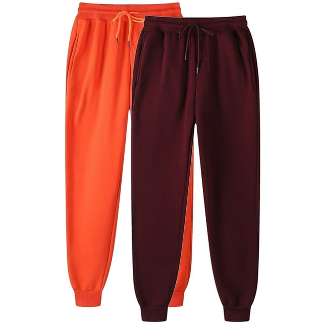 AherBiu 2pc Womens Sweatpants Wide Leg High Waisted Joggers Baggy Running Workout Sweatpant with Pockets