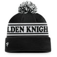 thumbnail image 2 of Men's Fanatics Black Vegas Golden Knights Vintage Sport Resort Cuffed Knit Hat with Pom, 2 of 2