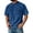 08# Dark Blue, variant on Qwertyu Mens Oversized Tshirt Casual Mens Washed Cotton Shirts Loose Fit Short Sleeve Crewneck Vintage Fashion Tops with Pocket Mint Green XL