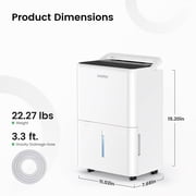 Waykar 30 Pint Dehumidifier for Home Up to 2000 Sq. Ft, Energy Star