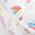 thumbnail image 5 of Nap Mat with Removable Pillow for Kids Toddler Boys Girls Daycare Preschool Kindergarten Sleeping Bag, Rainbows and Clouds Printed on White,100% Soft Microfiber, 5 of 5