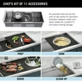 thumbnail image 5 of Delta 95BA131-45S-SS Rivet 45” Workstation Kitchen Sink Undermount 16 Gauge Stainless, 5 of 7