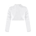 thumbnail image 1 of RUNQHUI Enfants Filles 3D Fleurs Cardigan à Manches Longues Boléro Robe de Demoiselle d'Honneur Couverture Extérieure Blanc 10, 1 of 5