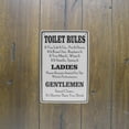 thumbnail image 2 of Metal Toilet Rules Funny Pee Tin Bathroom Sign Home Bar Pub Restroom Wall Decor, 2 of 4