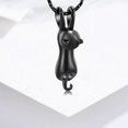 thumbnail image 3 of Collar con colgante de gato Yuxing joyería para colgar cenizas de animales negro 50 cm 10x20 mm, 3 of 5