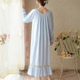 thumbnail image 4 of HLSOHJP Women's Victorian Nightgown Long Sleeve Nightgowns Vintage Autumn Night Shirt, 4 of 4