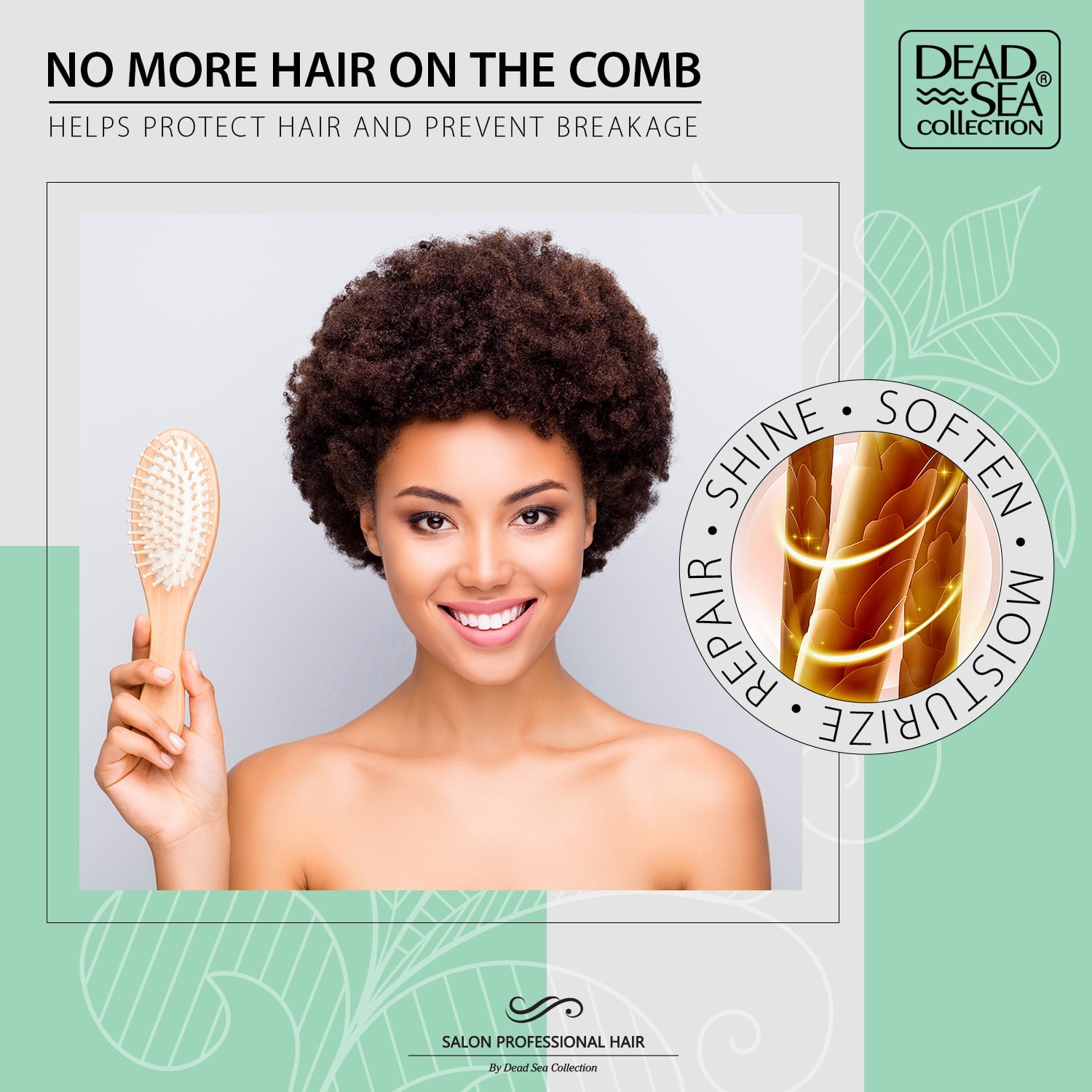 Dead Sea Collection Hair Mask for Curly Hair - with Avocado, Aloe and Nourishing Dead Sea Minerals - Repair, Strengthens and Moisturizes Hair - 16.9 fl. Oz