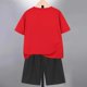 thumbnail image 4 of Odeerbi Niños Niñas Rápido Seco Atlético Conjunto Carta Linda Impresión Camiseta de Manga Corta Pantalones Cortos Ropa Deportiva Conjunto Para 3-14 Años, 4 of 5