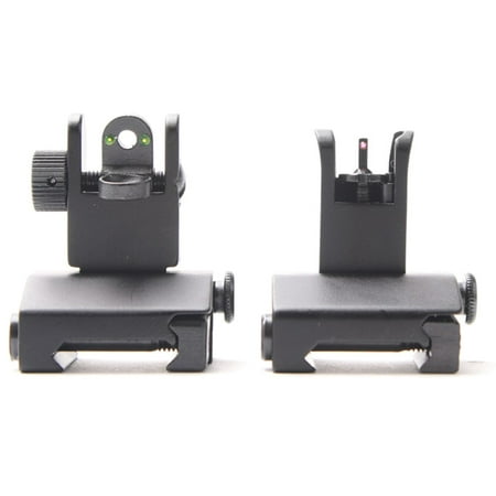 Tiger Rock Fiber Optics Flip Up Front & Rear Sights with Red and Green Dots