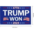 Trump 2024 Won Flag 47th Donald Trump Won Banner Yard Outdoor Flag Lawn