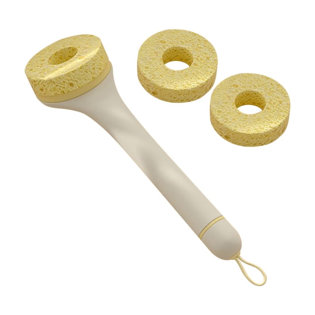 Pisexur Batería de cocina Juego de cepillos de limpieza para cocina y baño con mangos largos y cortos, cepillos reemplazables para sartenes, ollas, bañeras y fregade para la cocina del hogar