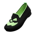 thumbnail image 3 of KEVCHE Halloween Pumpkin Shoes for Women, Knitted Slip-On Loafers with Cushioned Insole, Lightweight Casual Walking Shoes for Fall Party, Spooky Funny Footwear for Daily and Holiday Wear, 3 of 6