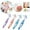 Orange-OR-home supplies, variant on LEFTHIGH Home Double Sided Denture Teeth Brush Easy Grip Ergonomic Handle Nylon Bristles Oral Care Cleaning Tool for False Teeth 6.3 Inches Home Decor