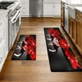 thumbnail image 2 of Red Wine Kitchen Rugs and Mats Set of 2 Modern Rose Anti Fatigue Kitchen Floor Mat Non-Skid Washable Kitchen Runner Rug for Kitchen Sink Laundry, 2 of 6