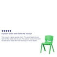 thumbnail image 5 of Flash Furniture Whitney 4 Pack Green Plastic Stackable School Chair with 13.25'' Seat Height, 5 of 13