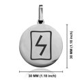 thumbnail image 2 of Stainless Steel Elder Futhark Sowulo Rune Round Medallion Pendant Necklace, 2 of 3