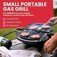 thumbnail image 2 of nomadiQ Portable Propane Gas Grill | Perfect Camping Grill for BBQ | Small Lightweight Outdoor Grill | Portable Grill for Tailgating, RV, Travel, Boats and more | Mini, Portable, Gas Barbecue Grill, 2 of 6