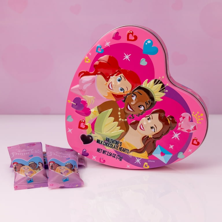 Disney Princesses Valentine's Chocolate Heart Tin: Enchanting Love Delights!