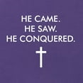 thumbnail image 6 of Wild Bobby, He Came He Saw He Conquered Inspirational/Christian Women Racerback Tank Top, Purple Rush, Medium, 6 of 6