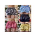 thumbnail image 3 of Rdhnmea Women Plaid Shorts, Elastic Waist Bows Summer Bloomer Shorts, 3 of 6