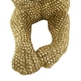 thumbnail image 4 of 25" x 9" Gold Resin Laying Floor Leopard Sculpture with Carved Faceted Diamond Exterior, by DecMode, 4 of 11