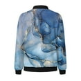thumbnail image 4 of Chaqueta Gibobby Informal Ligera con Cremallera Estampado Floral Cuello Levantado Aqua XL, 4 of 5